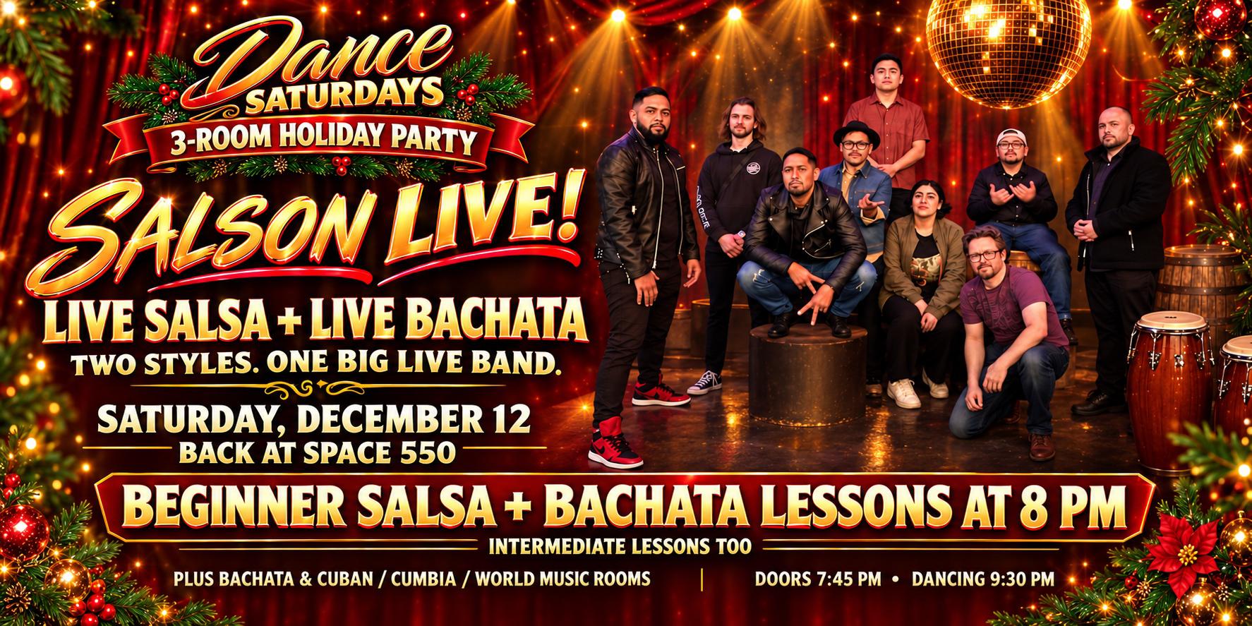 Official SALSON December 12 holiday-party flyer